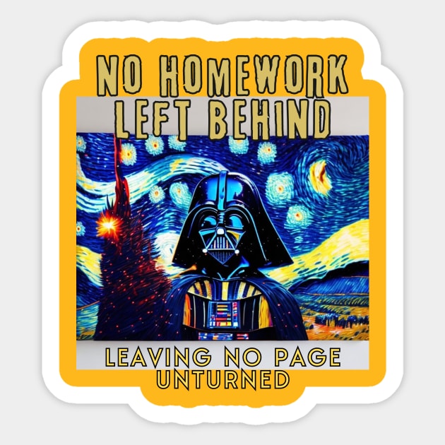 No Homework Left Behind, leave no page unturned Sticker by PersianFMts